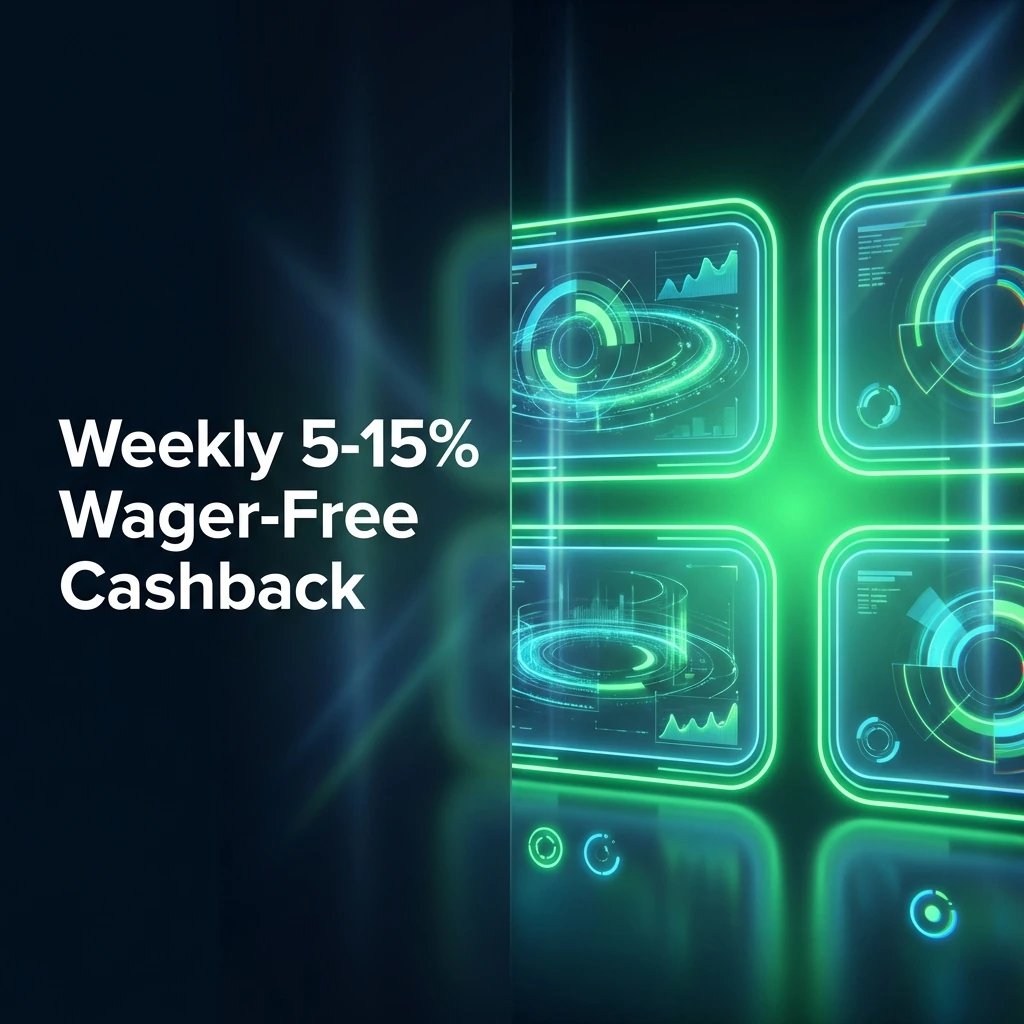 Weekly 5-15% Wager-Free Cashback